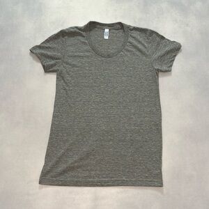 Women’s Large American Apparel “The Track Shirt” Heather Gray 50/25/25